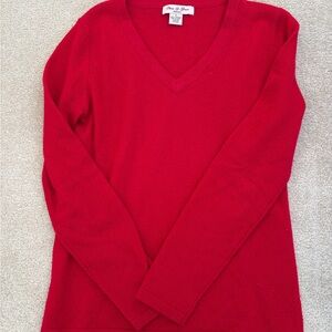 Olivia Rae Vibrant Red V-Neck Sweater